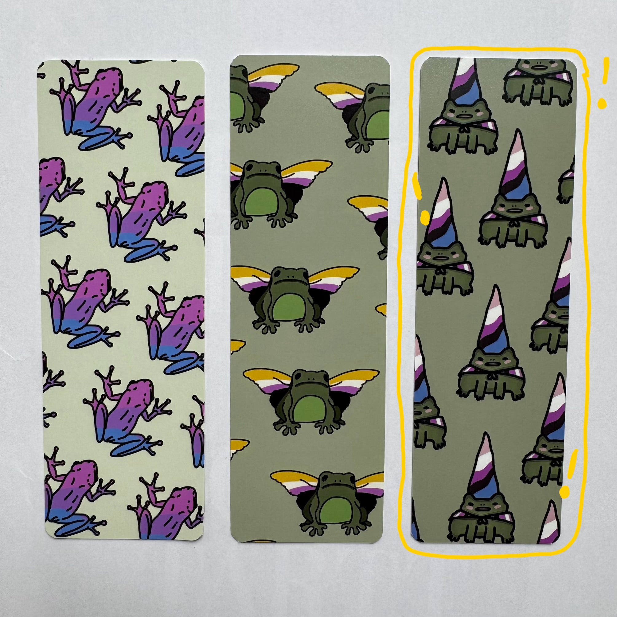 Genderfluid Frog Bookmark
